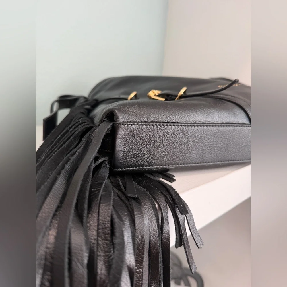 Givenchy gold zip leather
